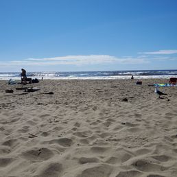 My view of the beach while sitting down. My view of the beach while sitting down.