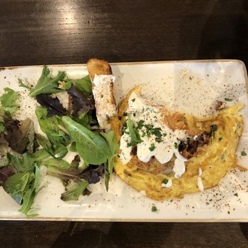 First Watch - Salmon Frittata, side salad with mixed green, toast. - American Near Me - Aurora, Colorado First Watch - Salmon Frittata, side salad with mixed green, toast. - American Near Me - Aurora, Colorado