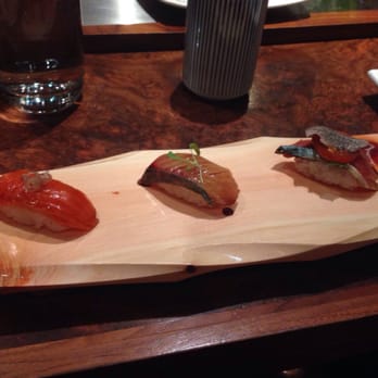 Sushiko Chevy Chase - At the very right is a mackerel, baby tomato, foie gras nigiri! - Sushi Bars Near Me - Chevy Chase, Maryland Sushiko Chevy Chase - At the very right is a mackerel, baby tomato, foie gras nigiri! - Sushi Bars Near Me - Chevy Chase, Maryland