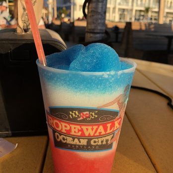 Ropewalk - Frozen specialty drink Star Spangled Slammer - New American Near Me - Chincoteague, Virginia