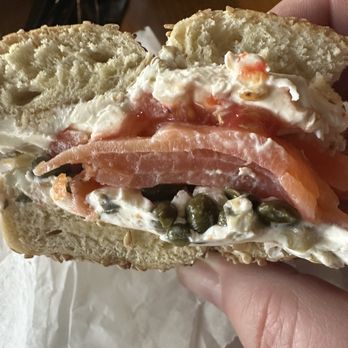 Bagels and Cakes - Bagel W/ Lox and Cream Cheese Sesame/Pinento Cream Cheese - Bakeries Near Me - Geneva, New York