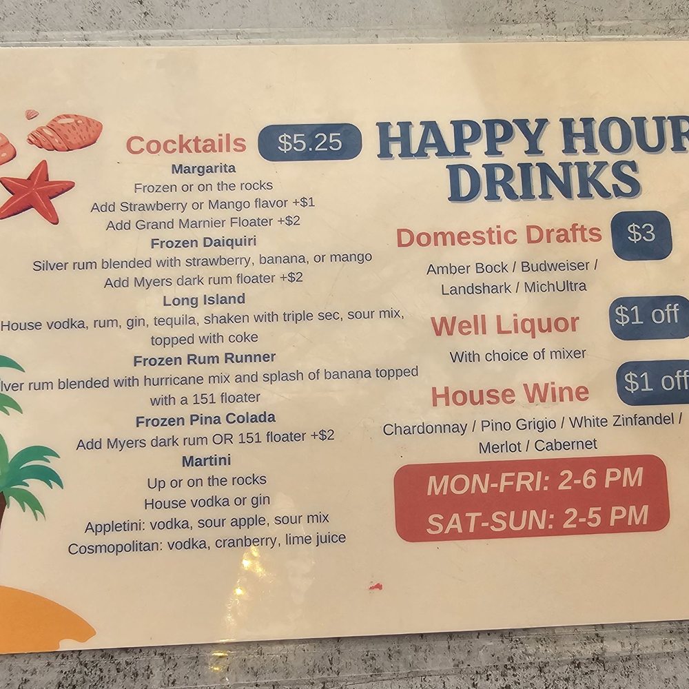 Squid Lips - Happy hour drinks. - Seafood Near Me - Cocoa Beach, Florida