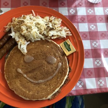 Monica’s Buttermilk Kitchen - Pancake sausage and hash browns a la cart - American Near Me - Chewelah, Washington