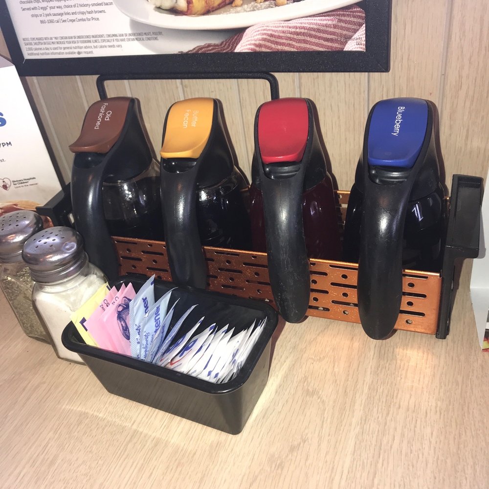 Even as an 'adult' I still love the flavored syrups on every table! Even as an 'adult' I still love the flavored syrups on every table!