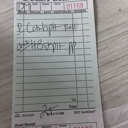 Troutmans Barbecue - That was our bill which was reasonable for two.