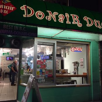 Donair Dude - Outside at night. Open pretty late. - Middle Eastern Near Me - Vancouver, British Columbia