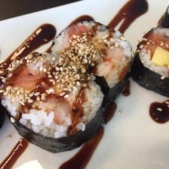 Sushi 86 - Gomoku roll (eel, shrimp, smoked salmon, crab stick, tamago, sweet soy, sesame) - Sushi Bars Near Me - Cleveland, Ohio Sushi 86 - Gomoku roll (eel, shrimp, smoked salmon, crab stick, tamago, sweet soy, sesame) - Sushi Bars Near Me - Cleveland, Ohio