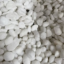 All American Plus Landscaping - Polished white River rocks 3/8"