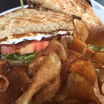 Dish Society - BLT w egg inside, and homemade chips - New American Near Me - Katy, Texas