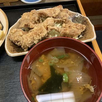 Kaita Restaurant - Chicken karaage with soup as part of a special - Japanese Near Me - San Jose, California