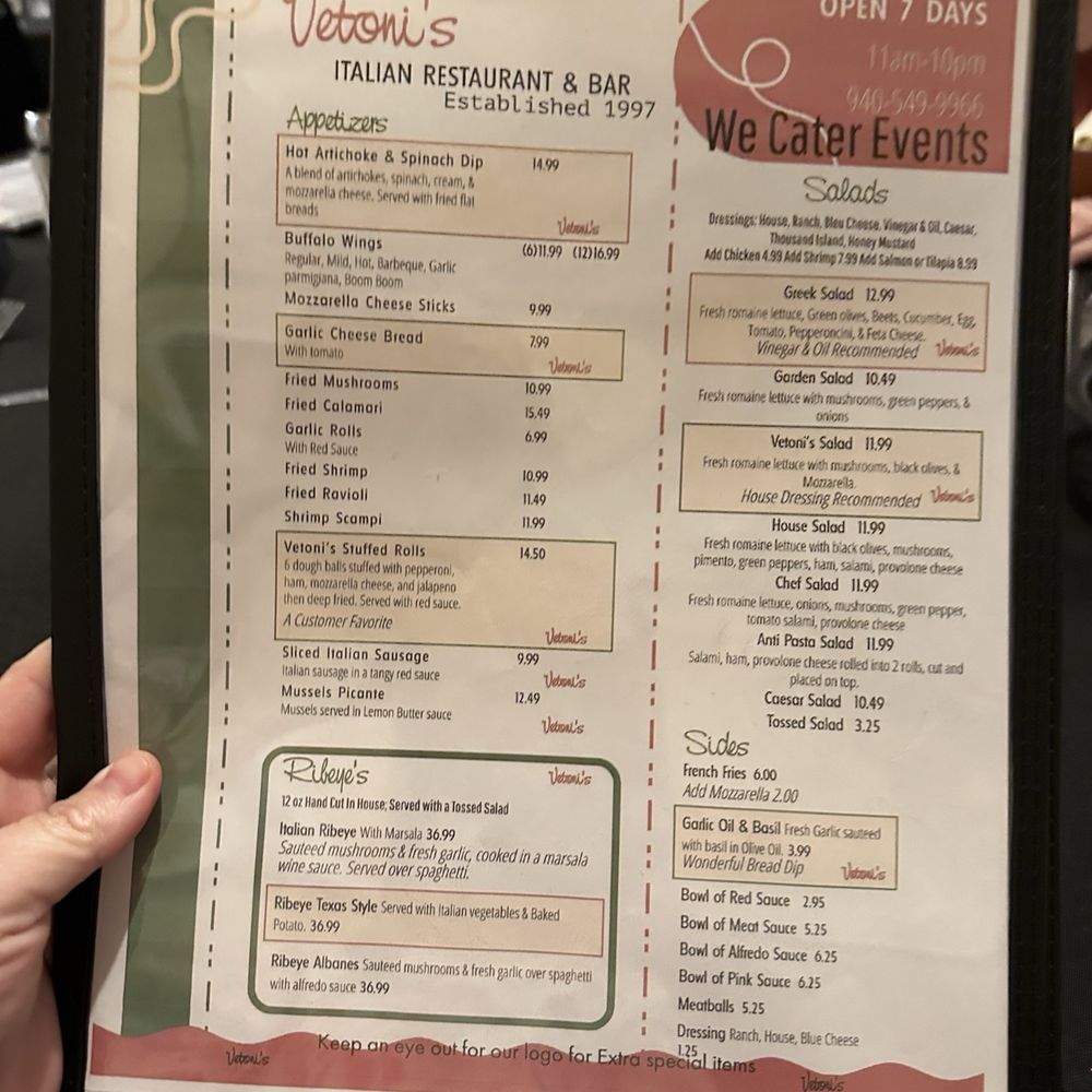 Vetoni’s - Menu 12/24 - Pizza Near Me - Graham, Texas Vetoni’s - Menu 12/24 - Pizza Near Me - Graham, Texas