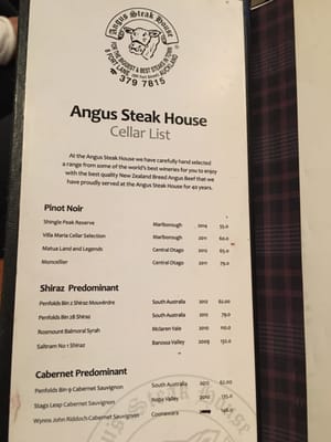 Menu photo 5 Angus Steak House Auckland, AUK Menu photo 5 Angus Steak House Auckland, AUK