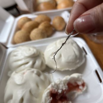 ABC Bakery - Lint string in baked bun - Bakeries Near Me - Sacramento, California ABC Bakery - Lint string in baked bun - Bakeries Near Me - Sacramento, California