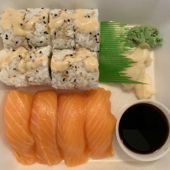 New York Sushi - Livonia Roll and 4 pieces of Salmon Sushi - Japanese Near Me - Livonia, Michigan
