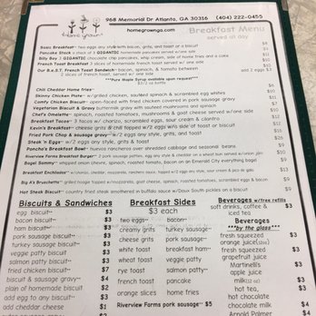 Home Grown - Menu 1 - Diners Near Me - Atlanta, Georgia Home Grown - Menu 1 - Diners Near Me - Atlanta, Georgia