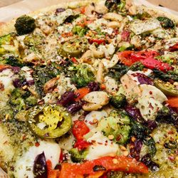 Blaze Pizza - 12/23 pesto pizza made for me by Erica - delish!!