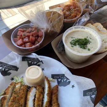 Bear Flag Fish - Calamari fries, ahi poke/salmon poke with chips, new england clam chowder - Seafood Markets Near Me - Newport Beach, California