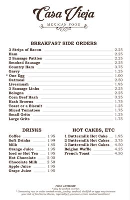 Menu photo 2 Casa Vieja Belmont, NC