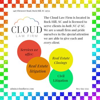 The Cloud Law Firm - From contract to keys, The Cloud Law Firm makes closings a breeze! - General Litigation Near Me - Rock Hill, South Carolina The Cloud Law Firm - From contract to keys, The Cloud Law Firm makes closings a breeze! - General Litigation Near Me - Rock Hill, South Carolina