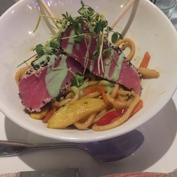 Webb Custom Kitchen - Ahi Tuna with Udon Noodles - New American Near Me - Gastonia, North Carolina