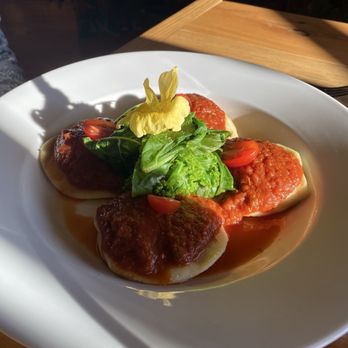 Ravens' Restaurant - Ravioli - Vegan Near Me - Mendocino, California Ravens' Restaurant - Ravioli - Vegan Near Me - Mendocino, California