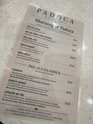 Menu photo 1 Padoca San Bruno, CA
