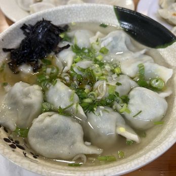 Yuanbao Jiaozi - shrimp chives egg dumpling soup - Chinese Near Me - Burlingame, California Yuanbao Jiaozi - shrimp chives egg dumpling soup - Chinese Near Me - Burlingame, California