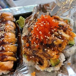 Ichiban Japanese Grill - Baked salmon roll, new volcano roll