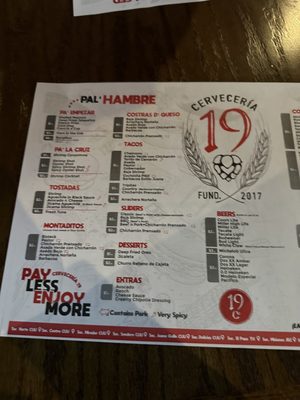 Menu photo 3 Cerveceria 19 El Paso, TX Menu photo 3 Cerveceria 19 El Paso, TX
