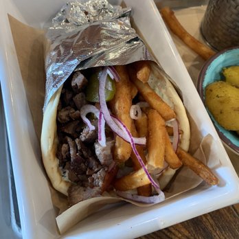 Mazra - Steak Shawarma Wrap - Mediterranean Near Me - San Bruno, California