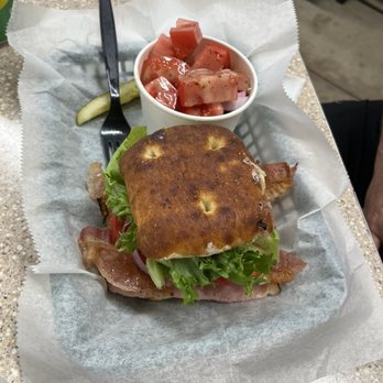 Long Road Cafe - May Sandwich and tomato salad. - Salad Near Me - Crossville, Tennessee Long Road Cafe - May Sandwich and tomato salad. - Salad Near Me - Crossville, Tennessee