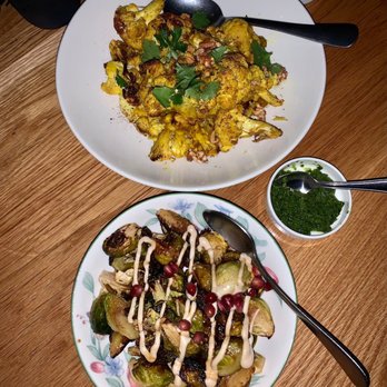 Zhug - "Crispy" Brussel Sprouts  Cauliflower - Mediterranean Near Me - Cleveland Heights, Ohio
