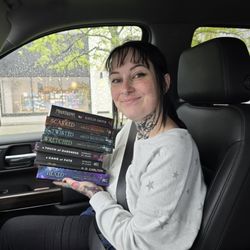 Barnes & Noble - My daughter and her new books!