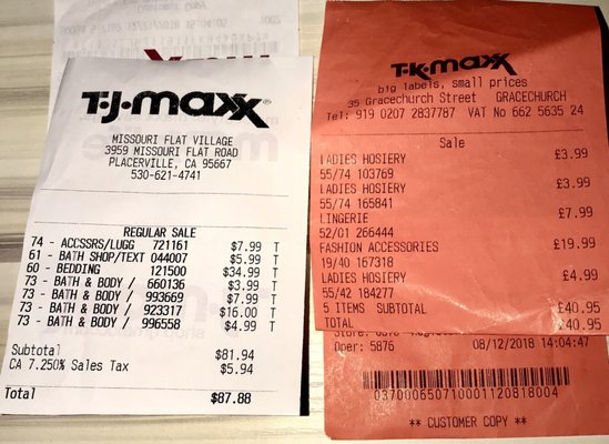 TK MAXX 33 Gracechurch Street London United Kingdom Accessories 