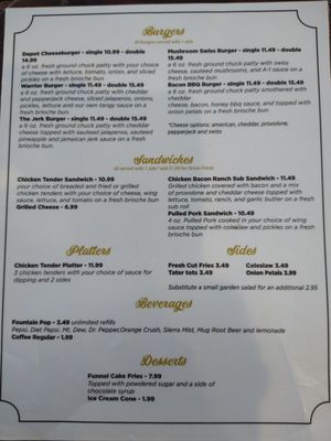 Menu photo 1 The Depot Pub & Grub Pataskala, OH Menu photo 1 The Depot Pub & Grub Pataskala, OH