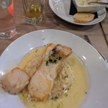 Salt on Mass - Sea bass special with Parmesan risotto lump crab and scallops. - Seafood Near Me - Indianapolis, Indiana