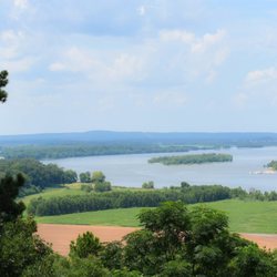 Pinnacle Mountain State Park Visitors Center - Views off the verandah.