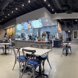 Inside is clean with lots of seating