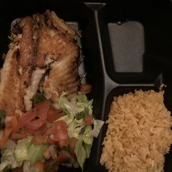Oasis Mexican Restaurant - Fish plate. It comes with a salad not included in picture and a drink. Fish is very fresh.