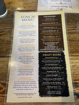 Menu photo 4 The Moonshiners Southern Table + Bar Houston, TX