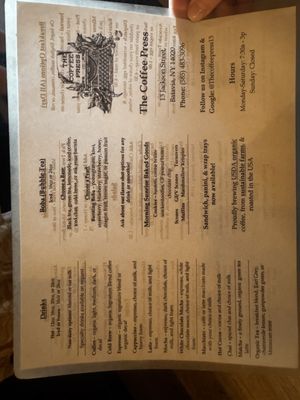 Menu photo 1 The Coffee Press Batavia, NY