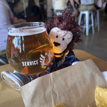 Lynnwood Brewing Concern - Cecil enjoying a nice IPA and burrito - Breweries Near Me - Raleigh, North Carolina