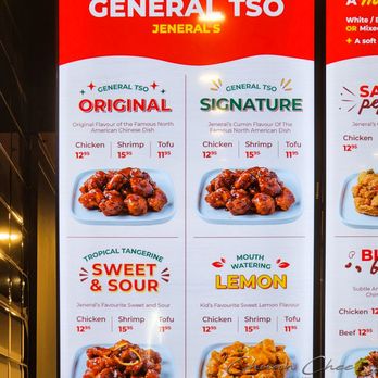 Jeneral's - Menu on wall part 1 - Chinese Near Me - Toronto, Ontario