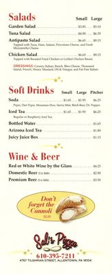 Menu photo 2 Sal's Pizza Allentown, PA Menu photo 2 Sal's Pizza Allentown, PA