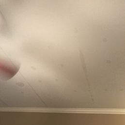 Water damage done by Myers Comfort Specialists. Water damage done by Myers Comfort Specialists.
