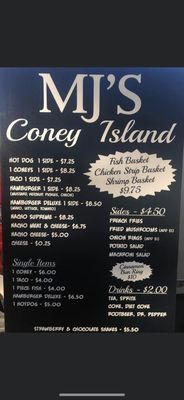 Menu photo 3 MJ’s Coney Island Vanderpool, TX