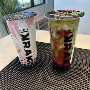 Krak Boba - Strawberry snow, strawberry matcha - Bubble Tea Near Me - Rancho Cucamonga, California