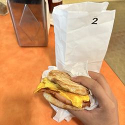 Dream Fluff Donuts - Ham, Egg and Cheese English Muffin