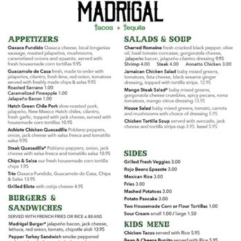 Cocina Madrigal - Menu - Tacos Near Me - Phoenix, Arizona Cocina Madrigal - Menu - Tacos Near Me - Phoenix, Arizona