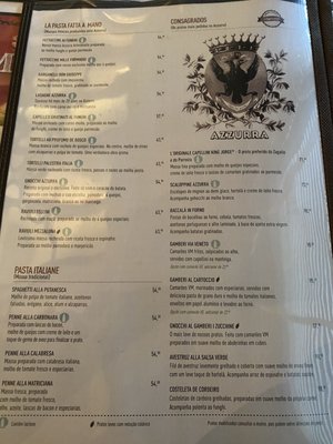 Menu photo 3 Azzurra Ristorante Rio de Janeiro, RJ